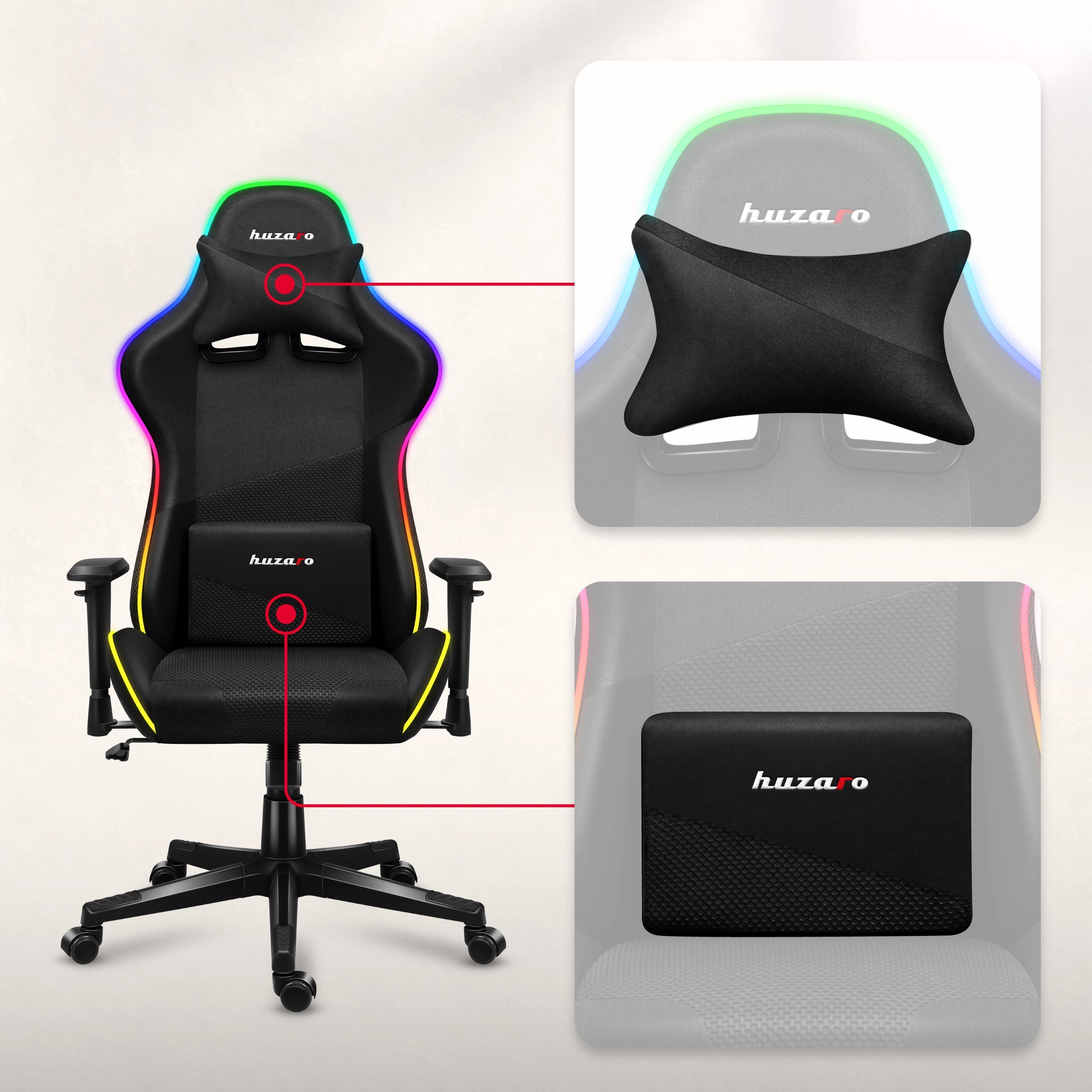 Nackenmuskelkissen und Wirbelsäulenunterstützung