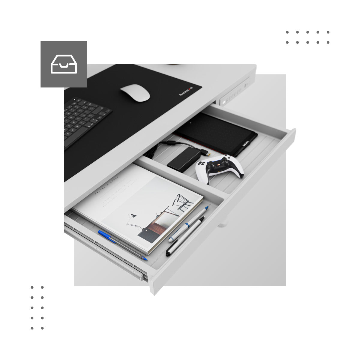 Schublade in der Arbeitsplatte