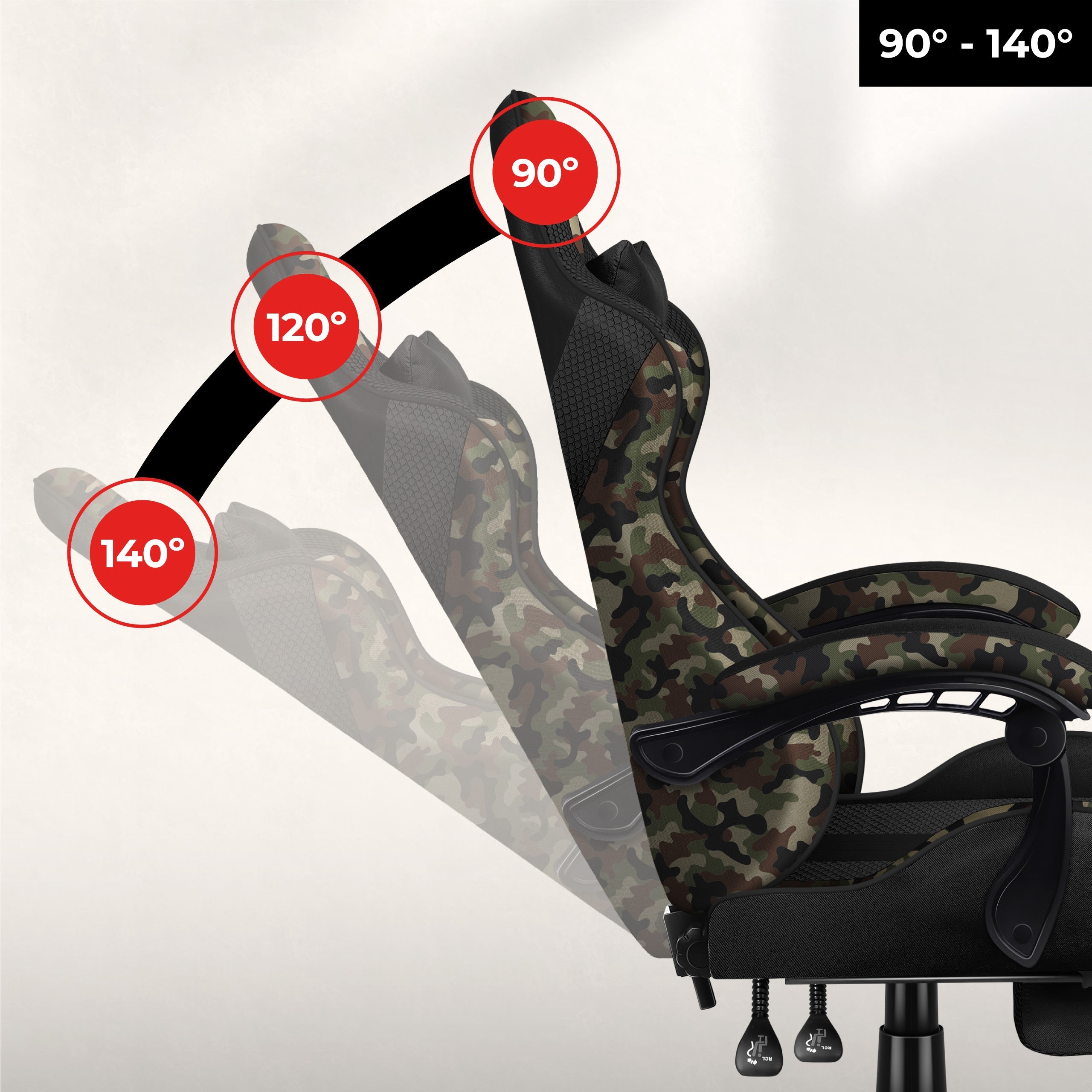 Bequemes Kippen der Rückenlehne