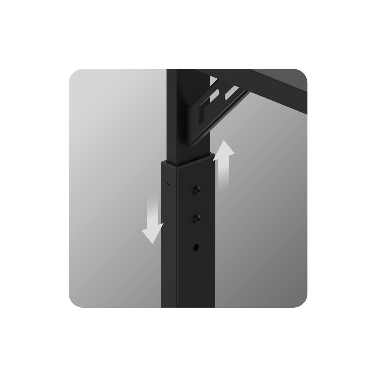 Höhenverstellung der Arbeitsplatte