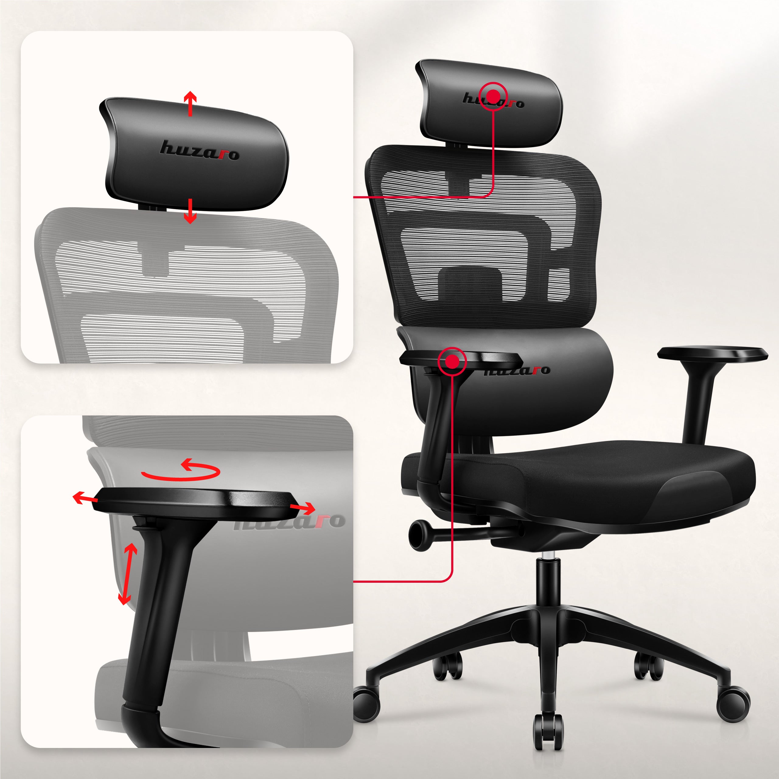 Verstellbare Armlehnen