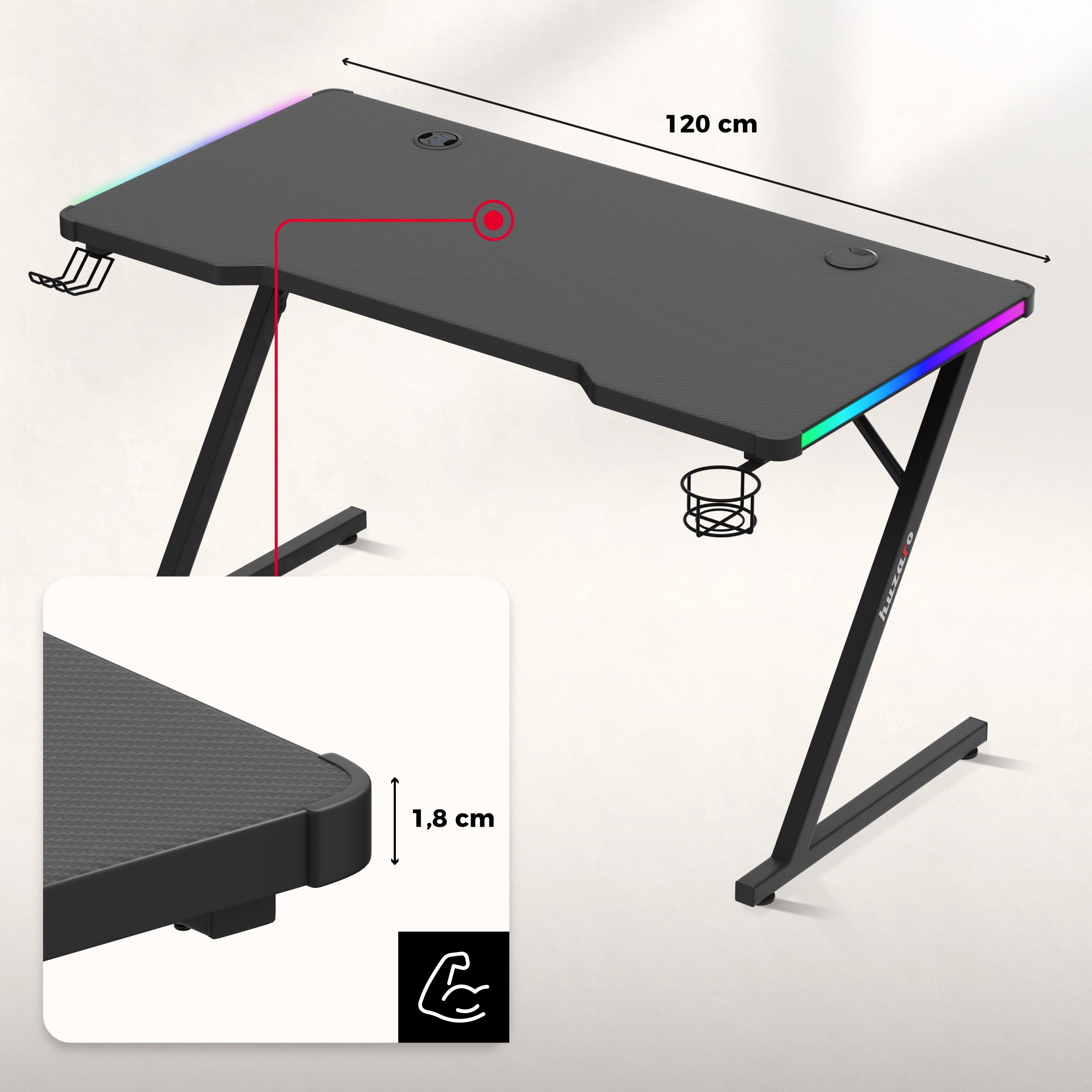 Arbeitsplatte mit Carbon Flex-Beschichtung
