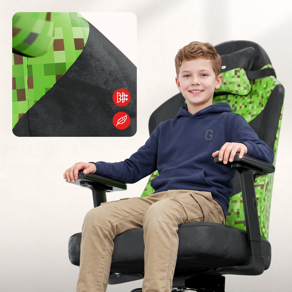 Gaming-Stuhl für Teenager Huzaro Ranger 5.7 Black Pixel