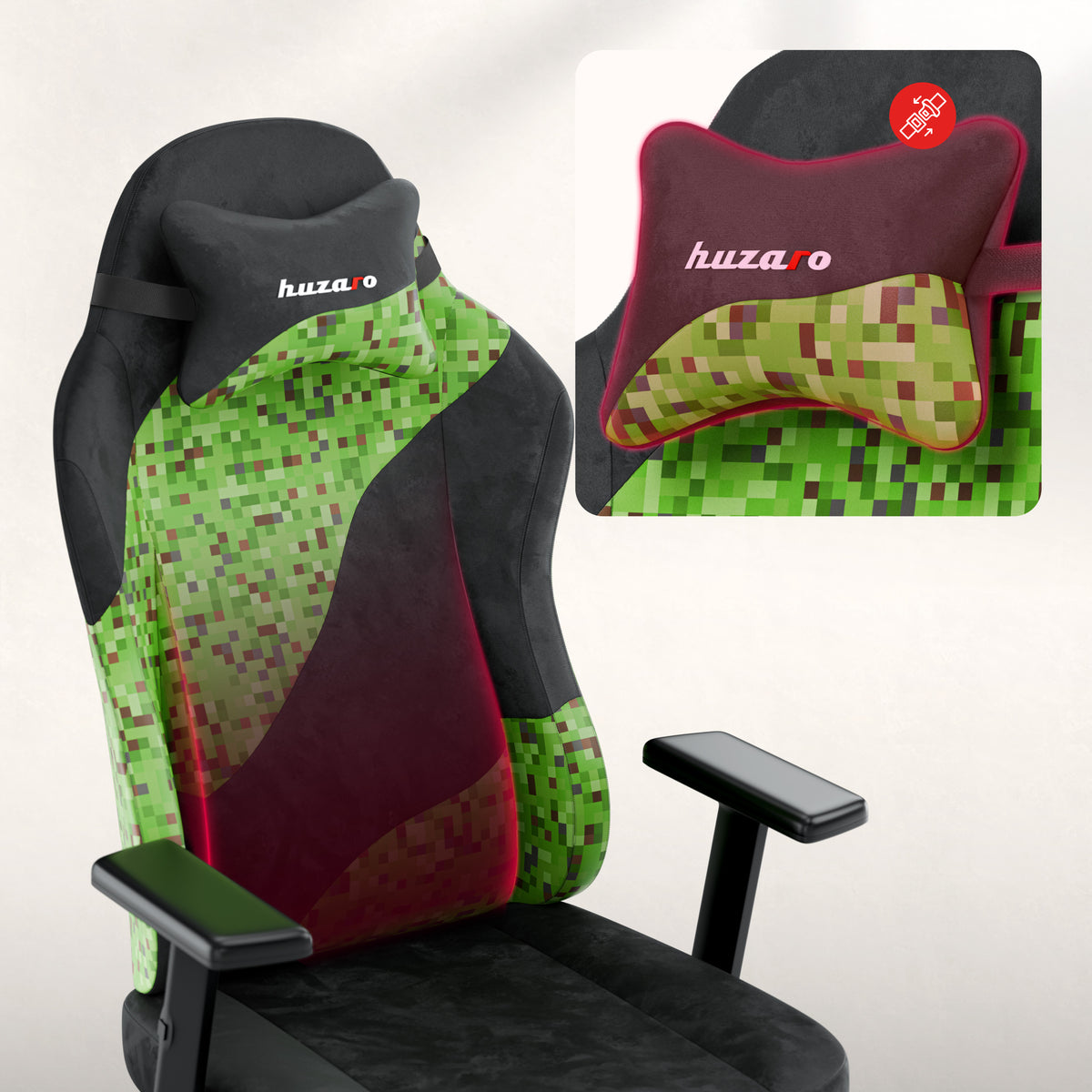 Gaming-Stuhl für Teenager Huzaro Ranger 5.7 Black Pixel