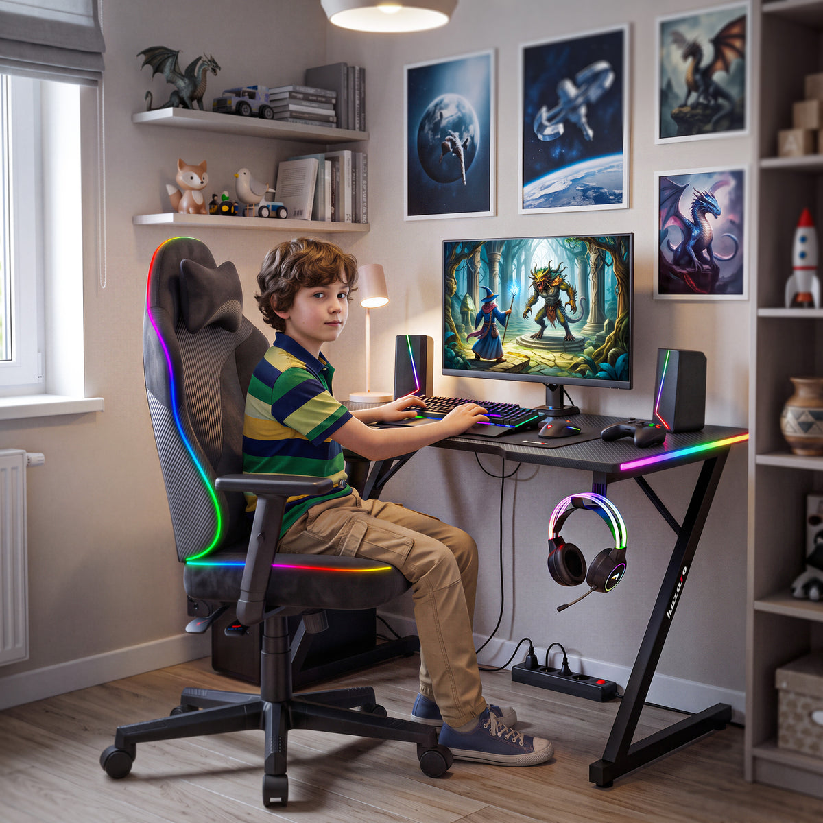 Gaming-Stuhl für Teenager Huzaro Ranger 5.7 RGB Black