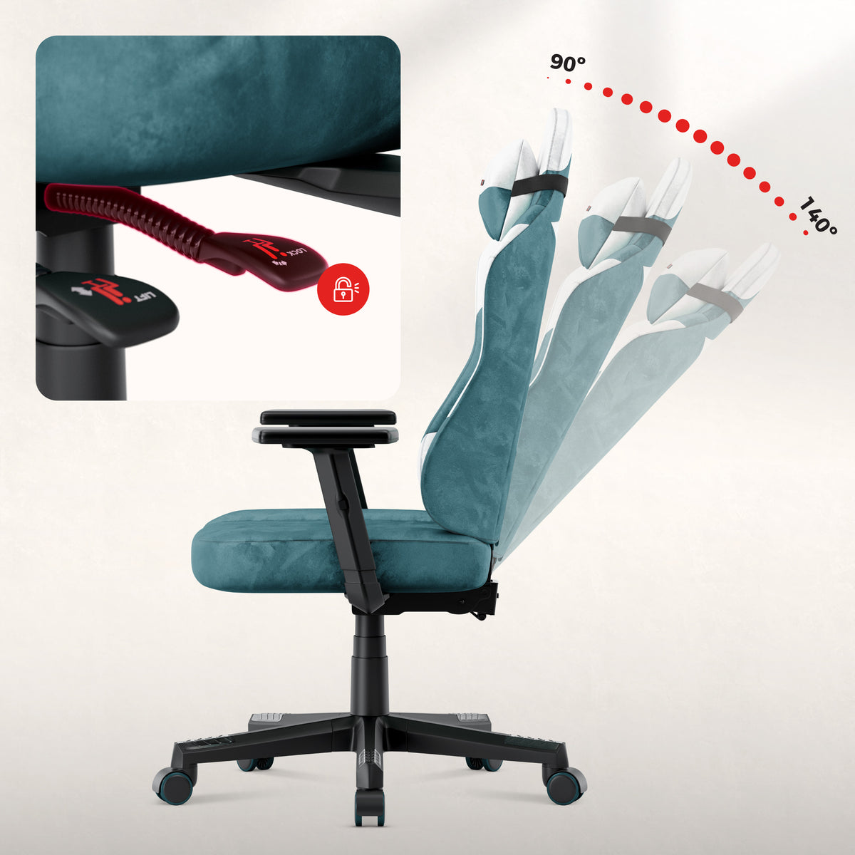 Gaming-Stuhl für Teenager Huzaro Ranger 5.7 Teal