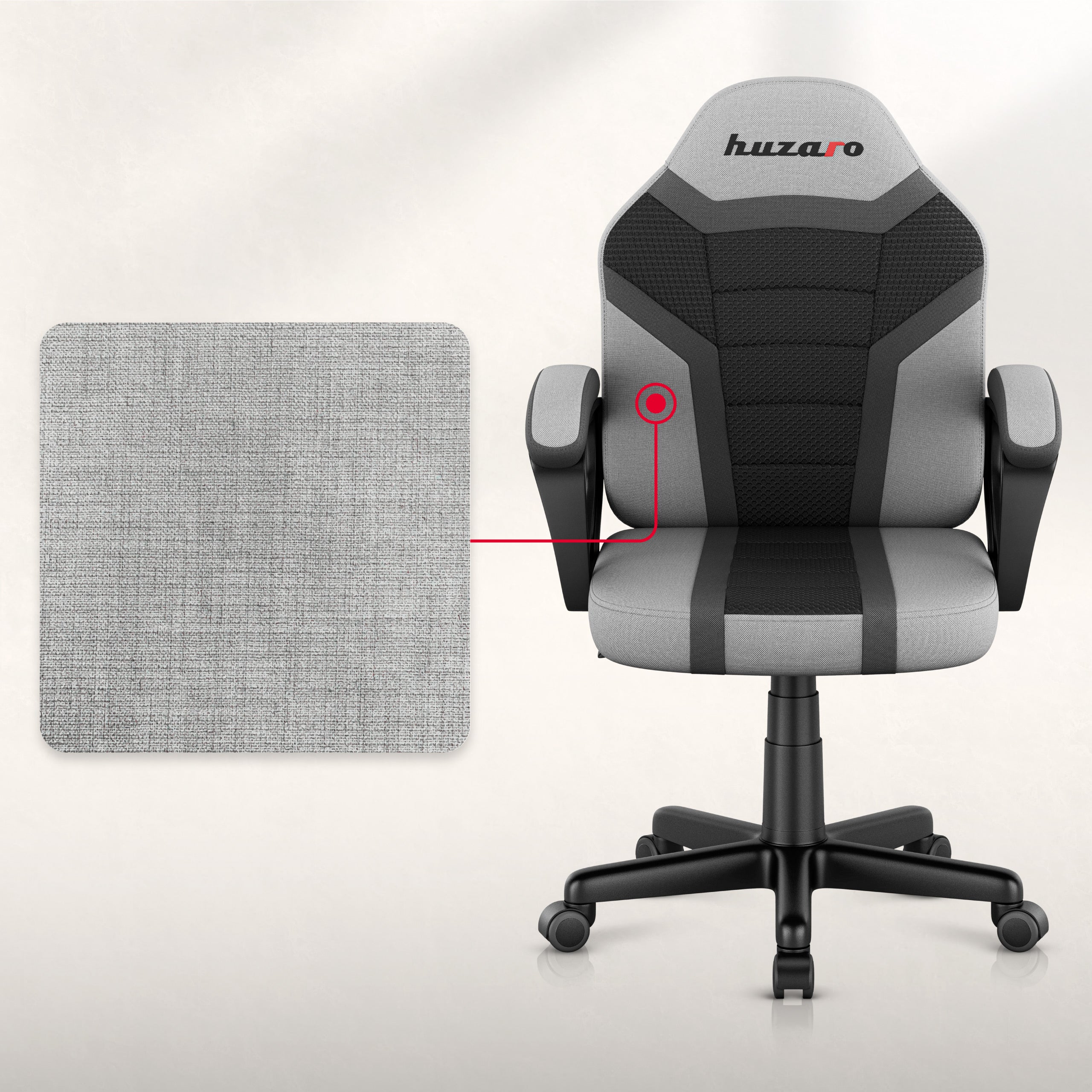 HUZARO RANGER 1.0 Grau Mesh Gaming-Stuhl für Kinder