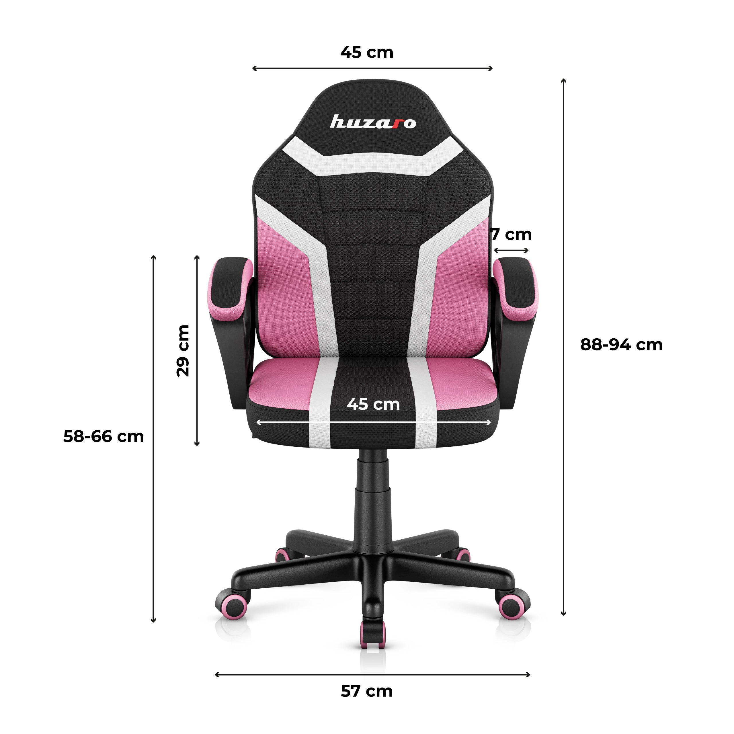 HUZARO RANGER 1.0 Rosa Mesh Gaming-Stuhl für Kinder