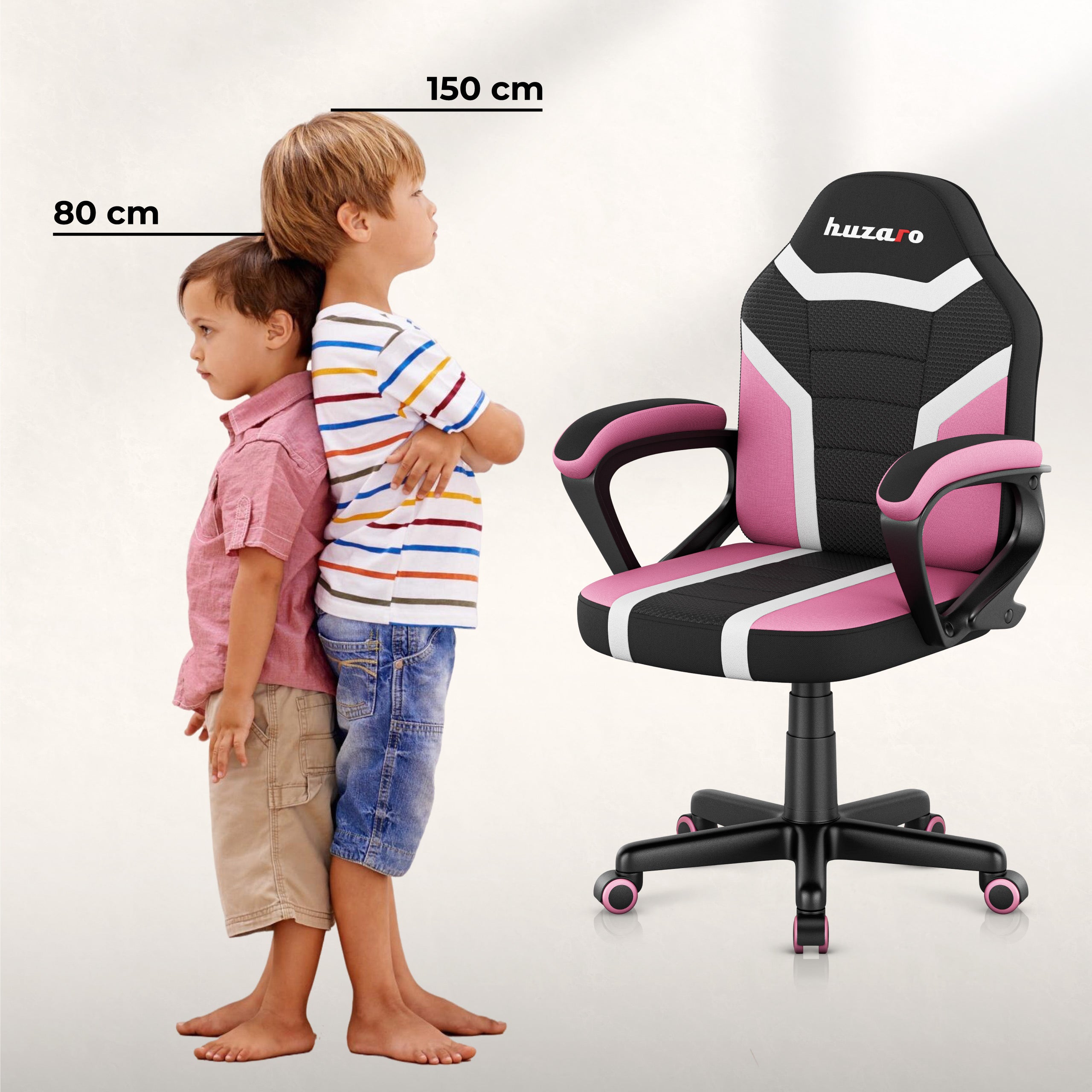 HUZARO RANGER 1.0 Rosa Mesh Gaming-Stuhl für Kinder