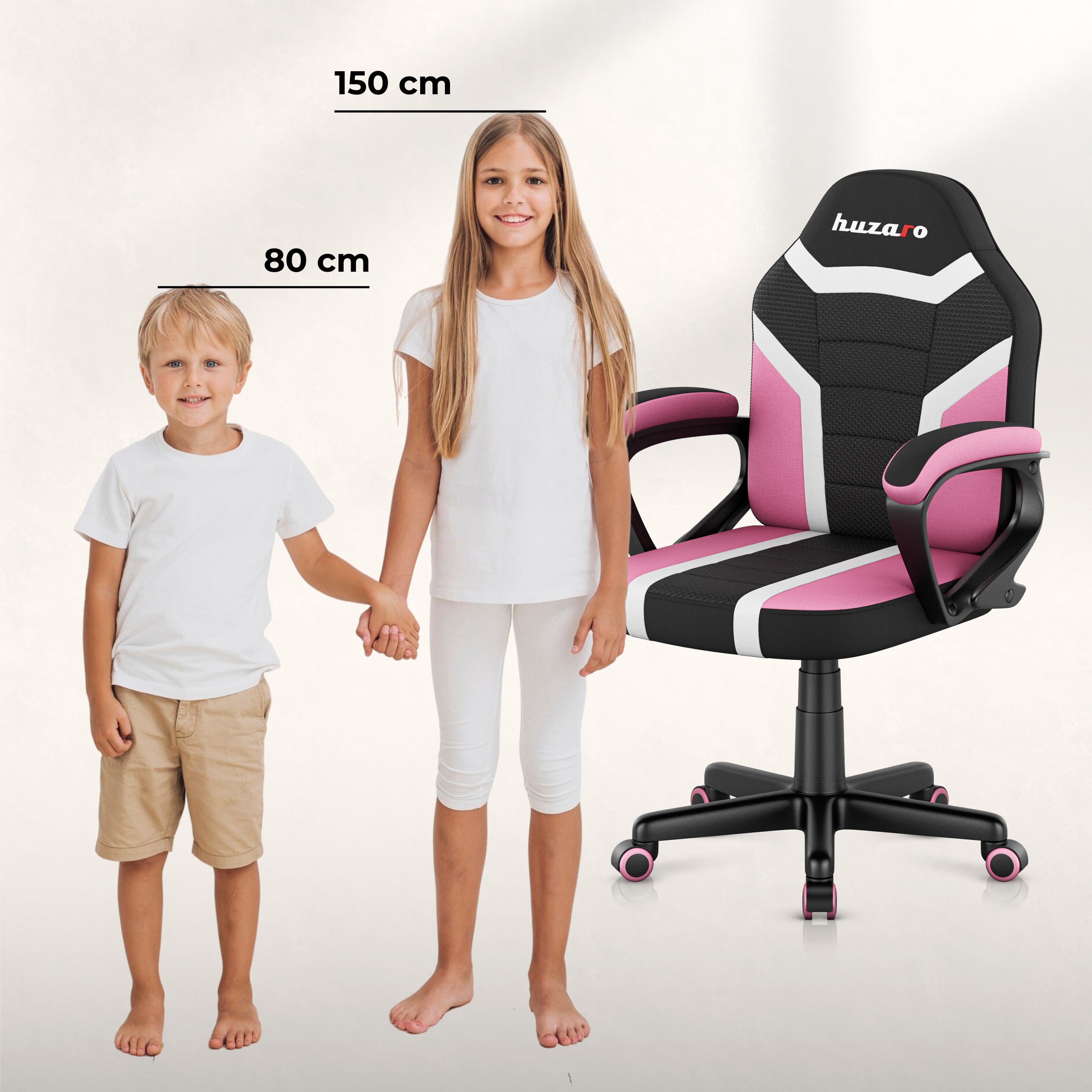 HUZARO RANGER 1.0 Rosa Mesh Gaming-Stuhl für Kinder