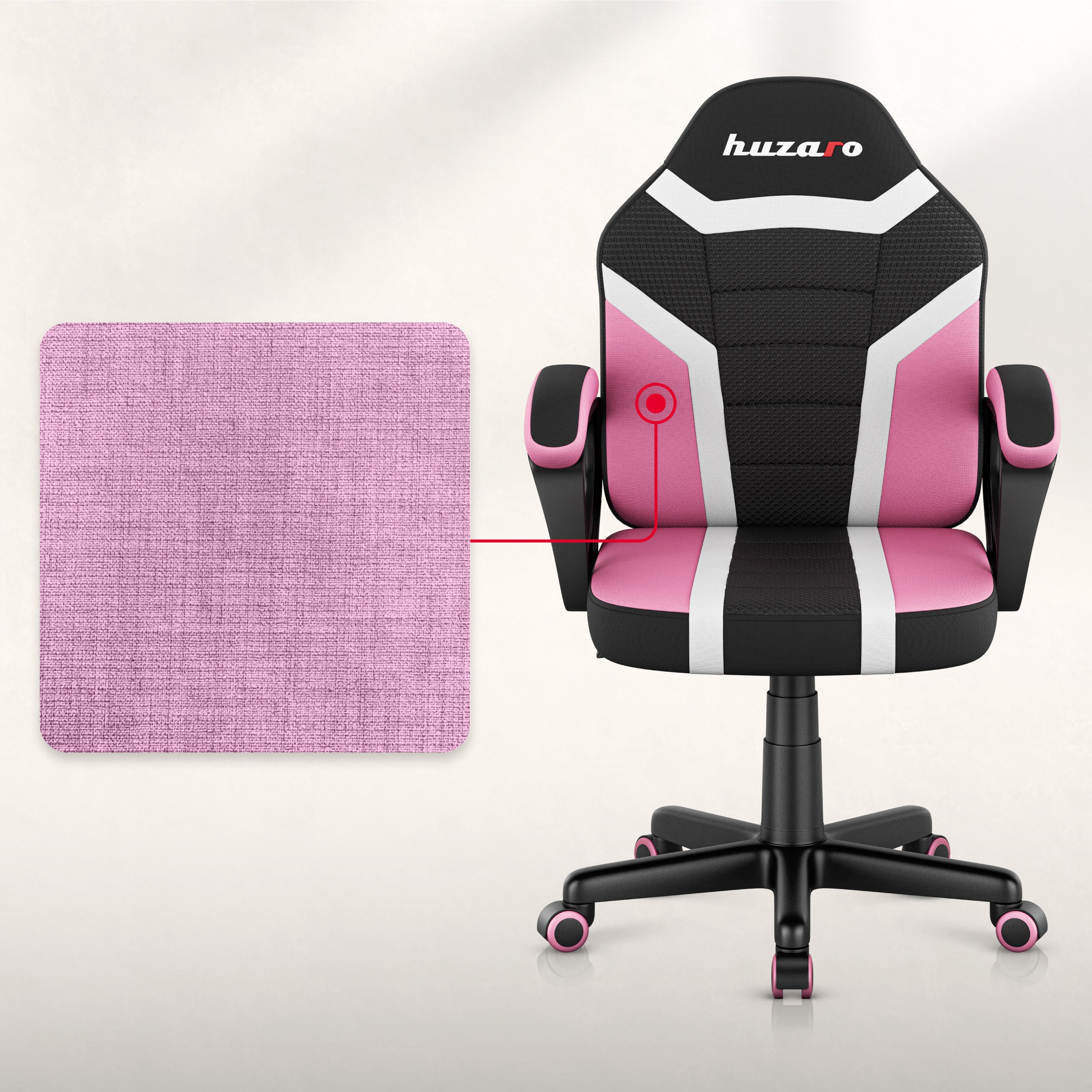 HUZARO RANGER 1.0 Rosa Mesh Gaming-Stuhl für Kinder