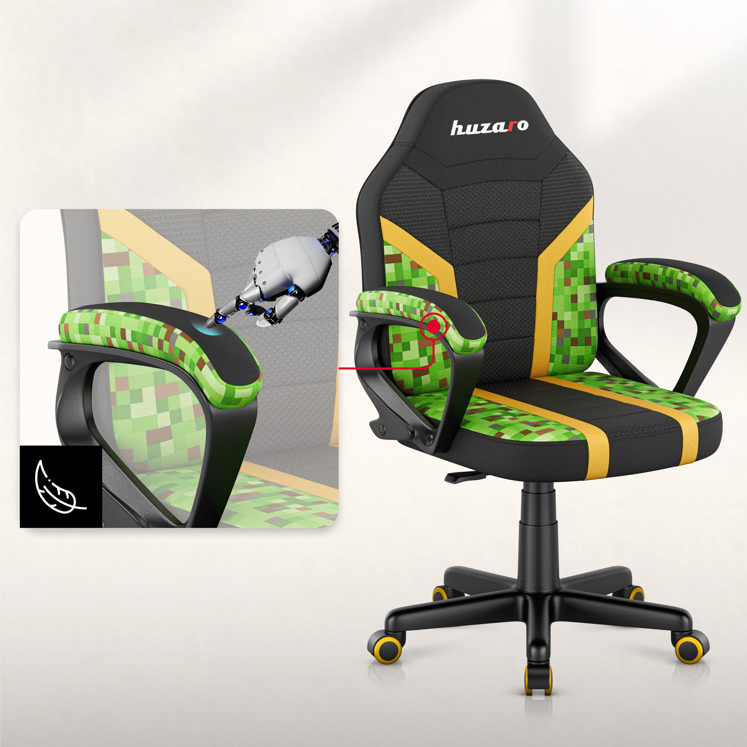 HUZARO RANGER 1.0 Pixel Mesh Gaming-Stuhl für Kinder