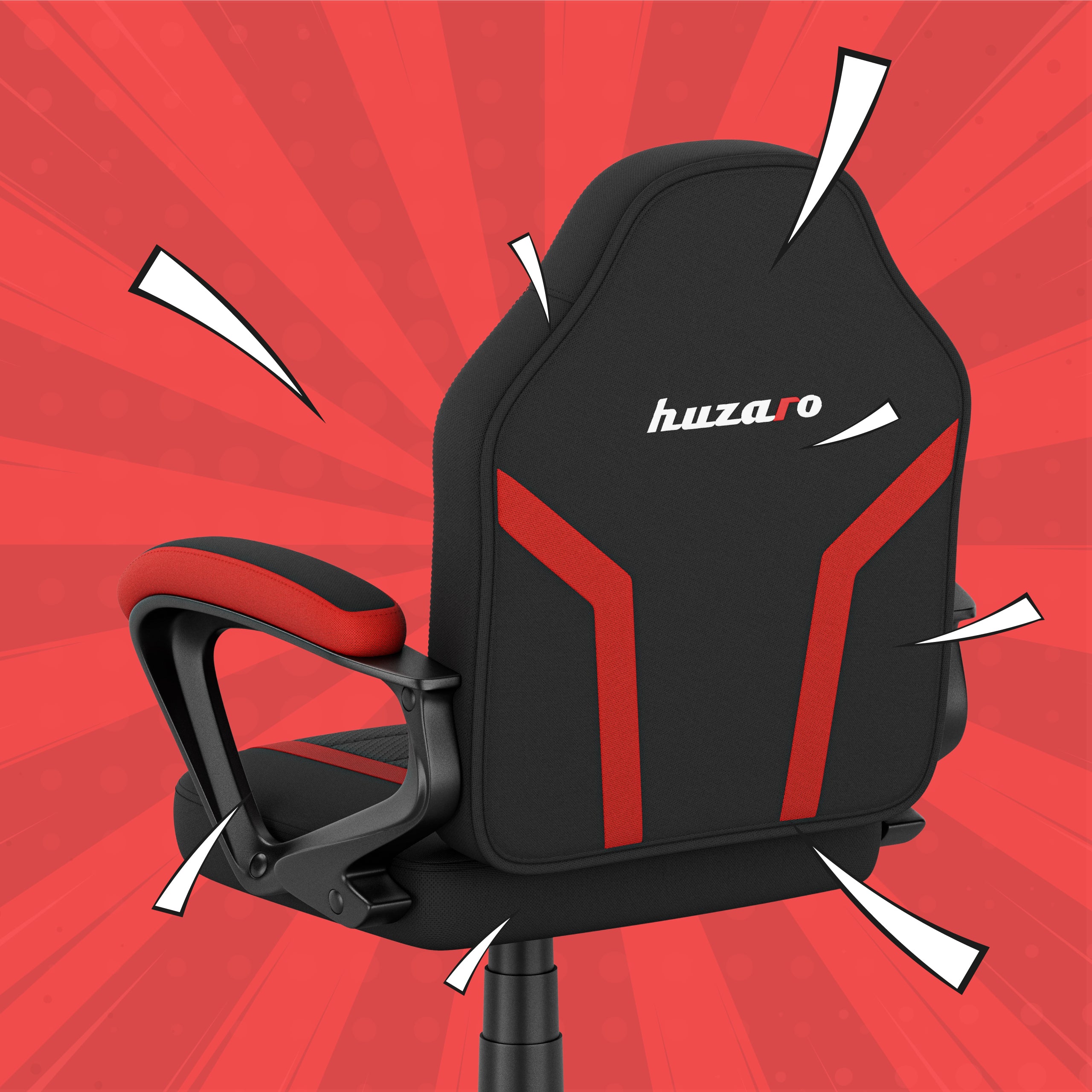 HUZARO RANGER 1.0 Rot Mesh Gaming-Stuhl für Kinder