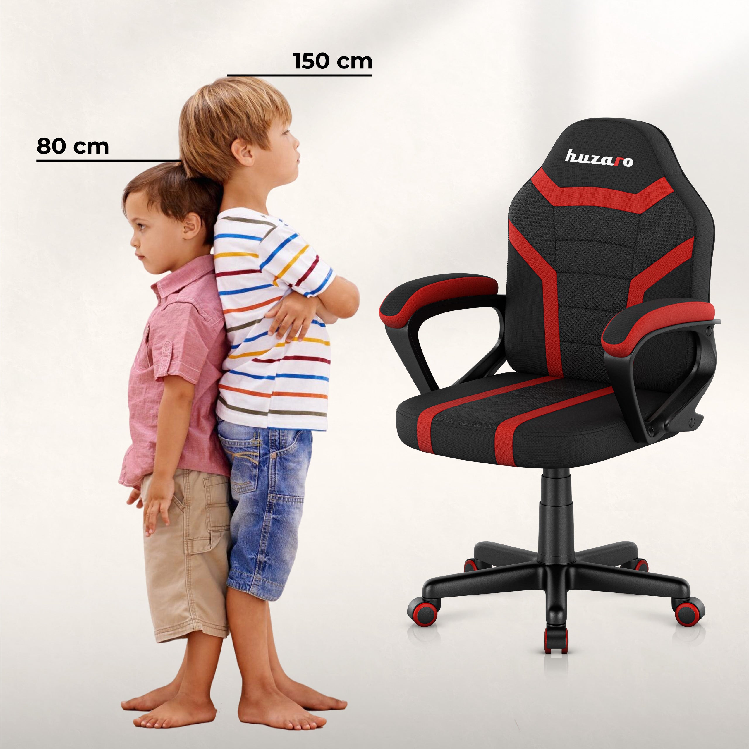 HUZARO RANGER 1.0 Rot Mesh Gaming-Stuhl für Kinder