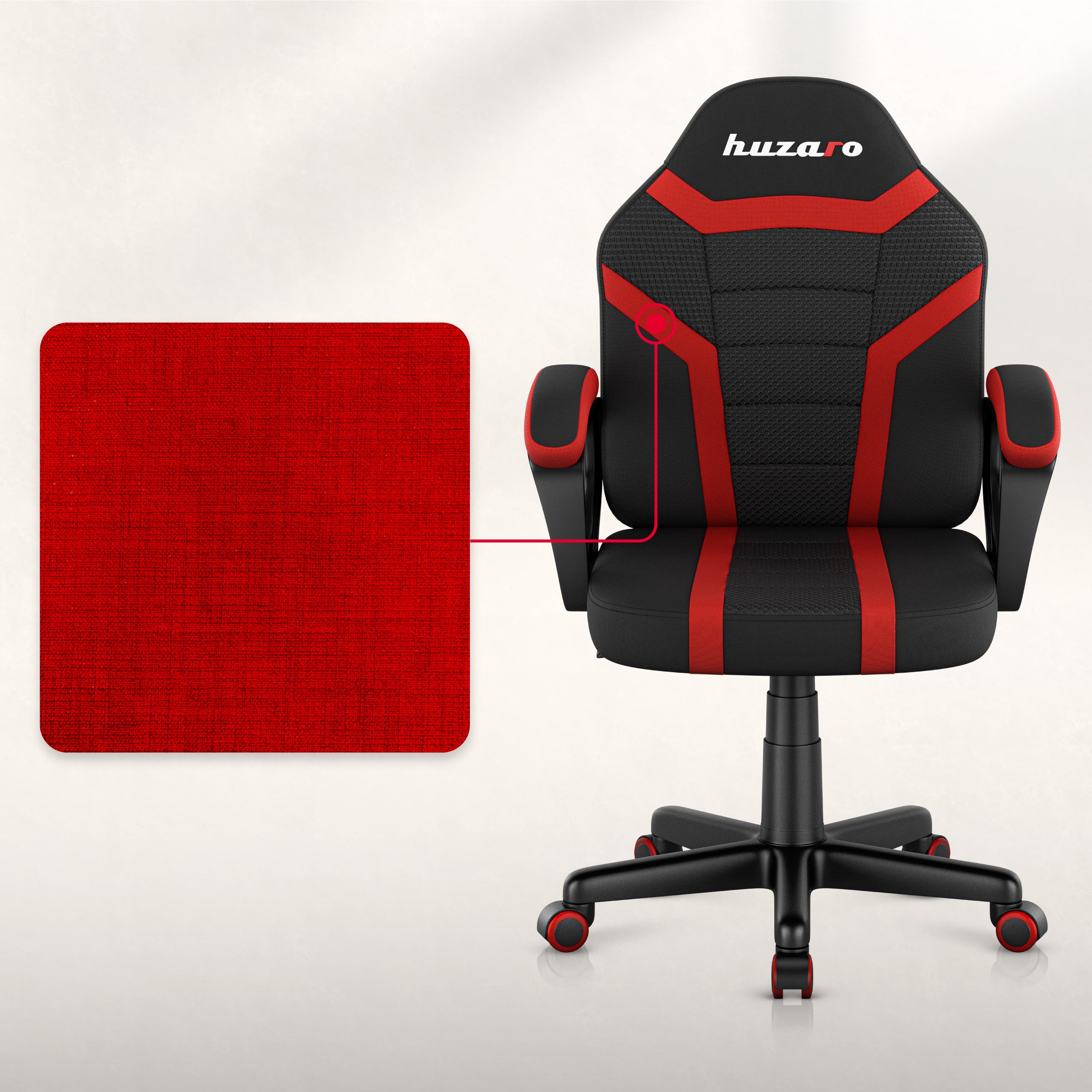 HUZARO RANGER 1.0 Rot Mesh Gaming-Stuhl für Kinder