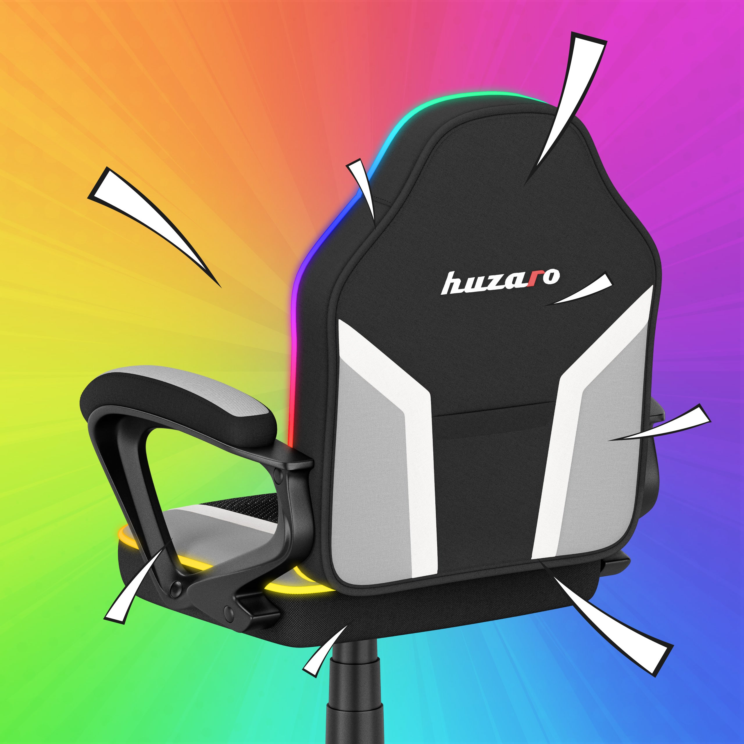 HUZARO RANGER 1.0 RGB LED Gaming-Stuhl für Kinder