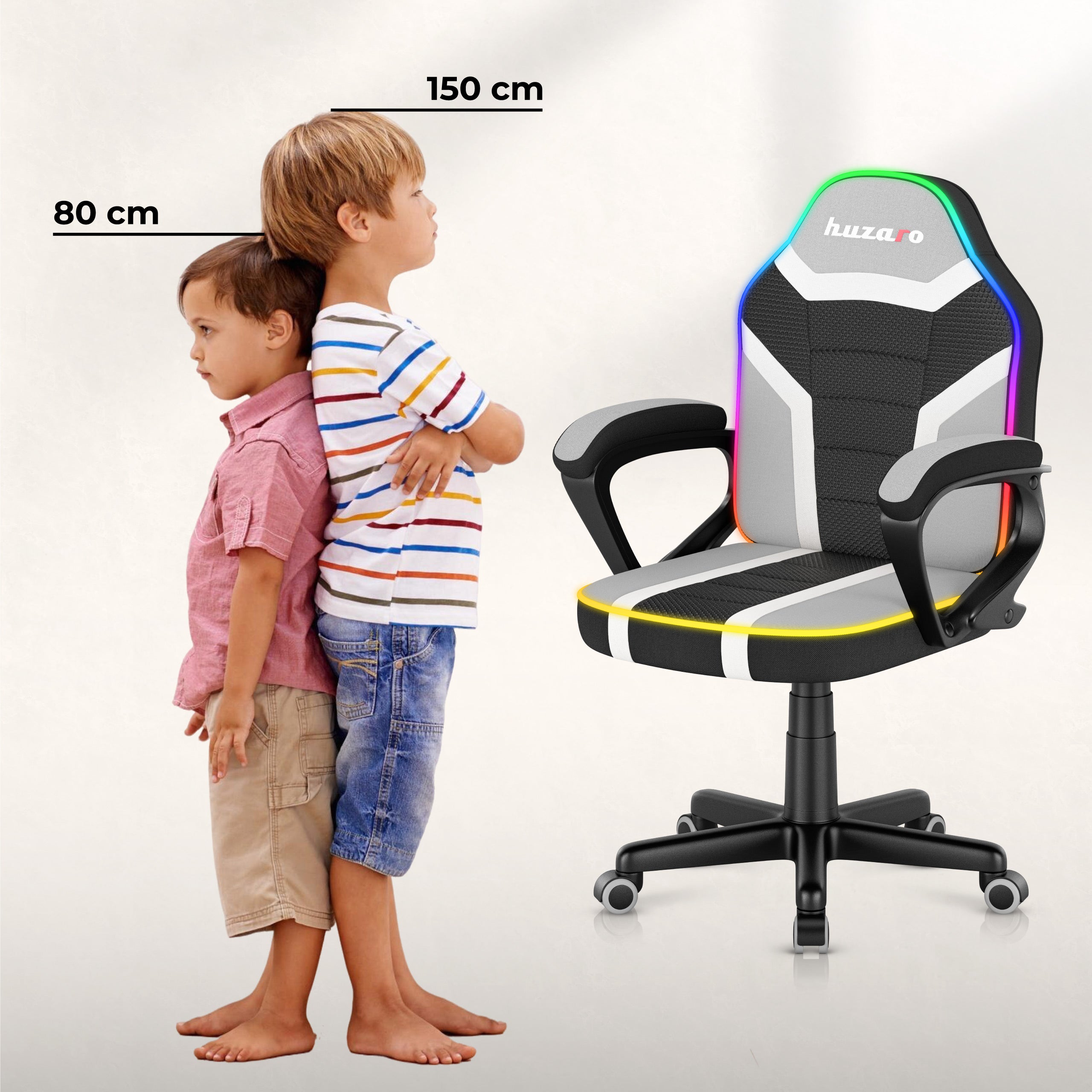 HUZARO RANGER 1.0 RGB LED Gaming-Stuhl für Kinder