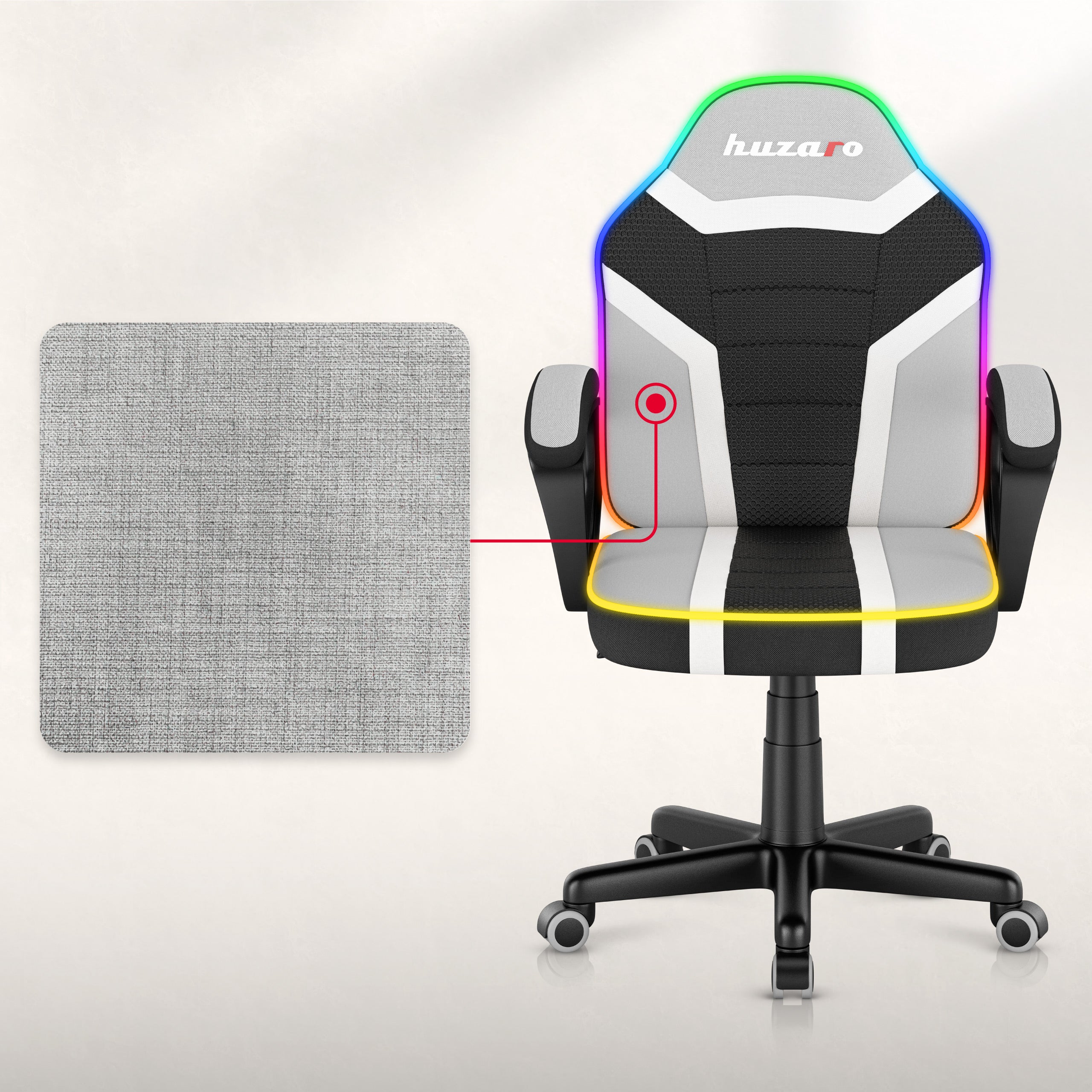 HUZARO RANGER 1.0 RGB LED Gaming-Stuhl für Kinder