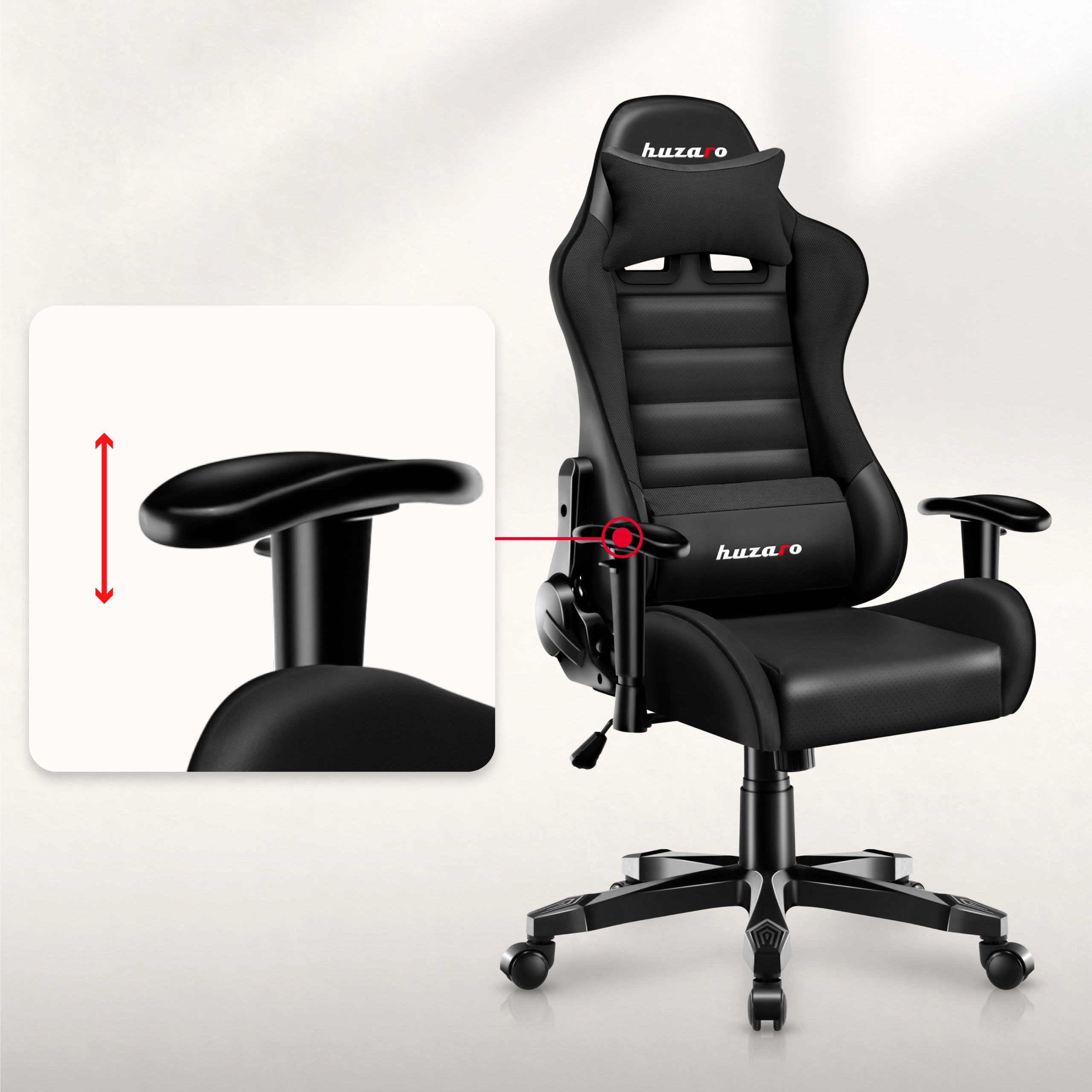 HUZARO RANGER 6.0 Schwarz Gaming-Stuhl für Kinder