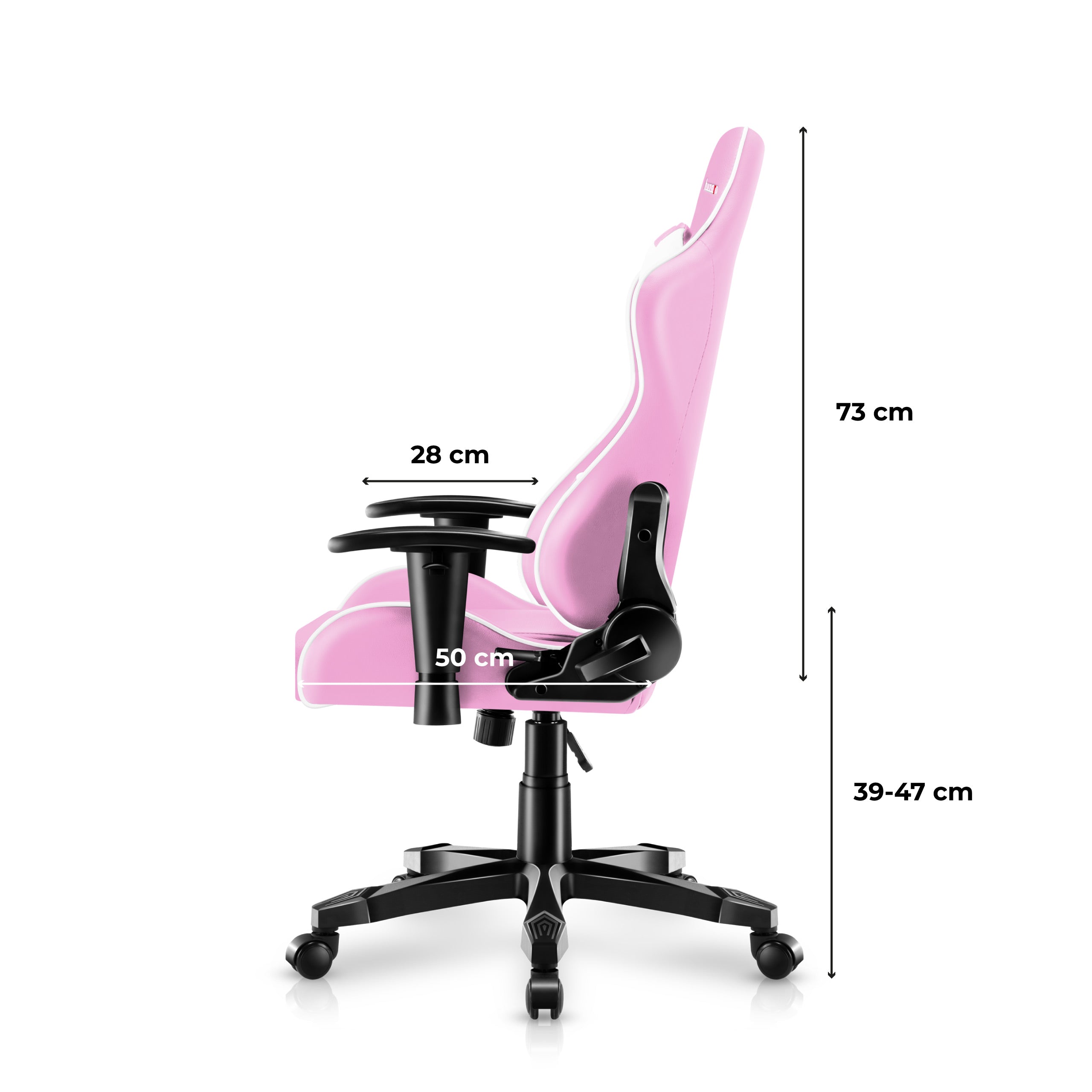 HUZARO RANGER 6.0 Rosa Gaming-Stuhl für Kinder