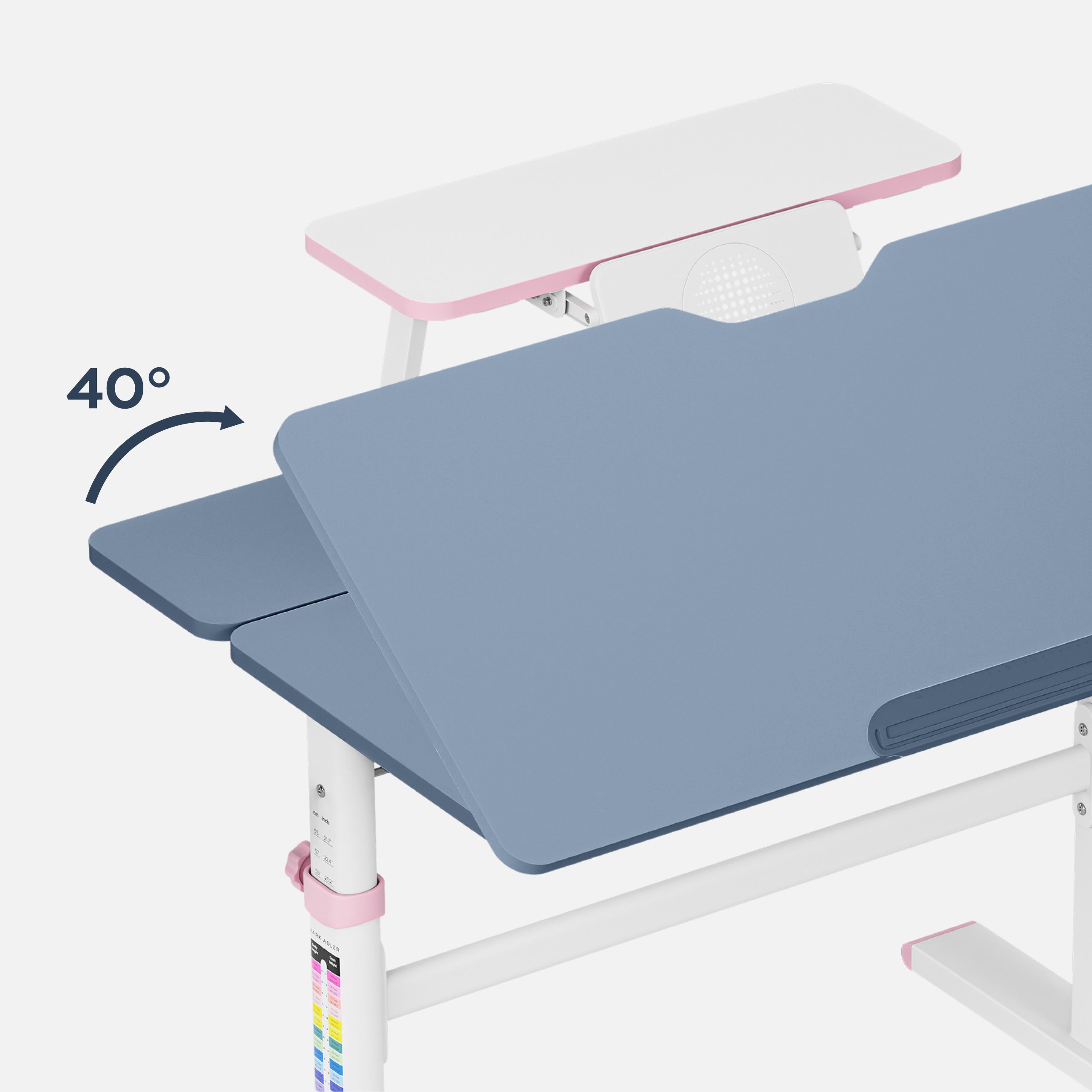 Höhenverstellbarer Kinderschreibtisch Mark Adler Study 3.7 Pink 90 cm